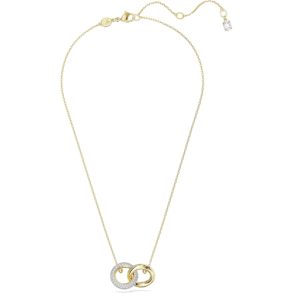 Swarovski Dextera Pendant Necklace with Interlocking Loop and Clear Crystals
