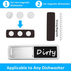 Dishwasher Magnet Clean Dirty Sign, Slide Strong Clean And Dirty Magnet Indicator For Dishwasher, Non-Scratch, Easy To Read, Self-Adhesive Stickers For Non-Magnetic Dishwasher, Refrigerator