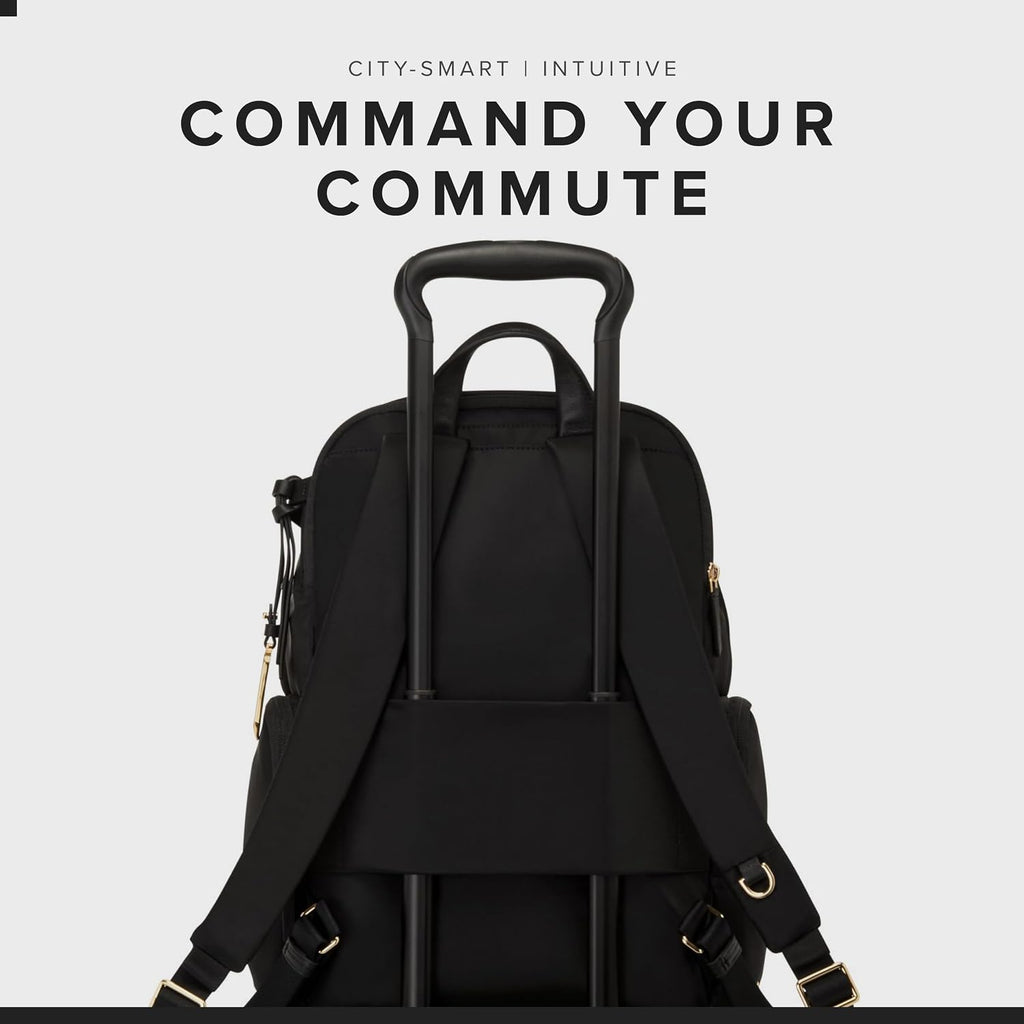 Tumi - Voyageur Celina Backpack - Women'S Work And Travel Bag - 16.0" X 10.6" X 6.5" - Holds Up To 16" Laptop - Black & Gold Hardware