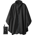 Saphirose Adult Rain Poncho Waterproof Hooded Zipper Raincoat With Pockets | Oeko-Tex Certified 100% Polyester, Lightweight Packable Storage Pouch, Heat-Sealed Seams, Quick-Dry For Outdoor Hiking