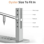 Stainless Steel Oyster Shucker Tool,Portable Oyster Shucking Knife,Easy To Use Oyster Knife,Oyster Opener Machine For Home Use,Including Two Oyster Shucking Knife,A Pair Of Glove And One G-Clamp.
