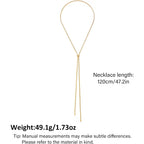 Gold Silver Necklace for Women Y Chain Adjustable Gold Long Necklaces Fashion Dainty Jewelry