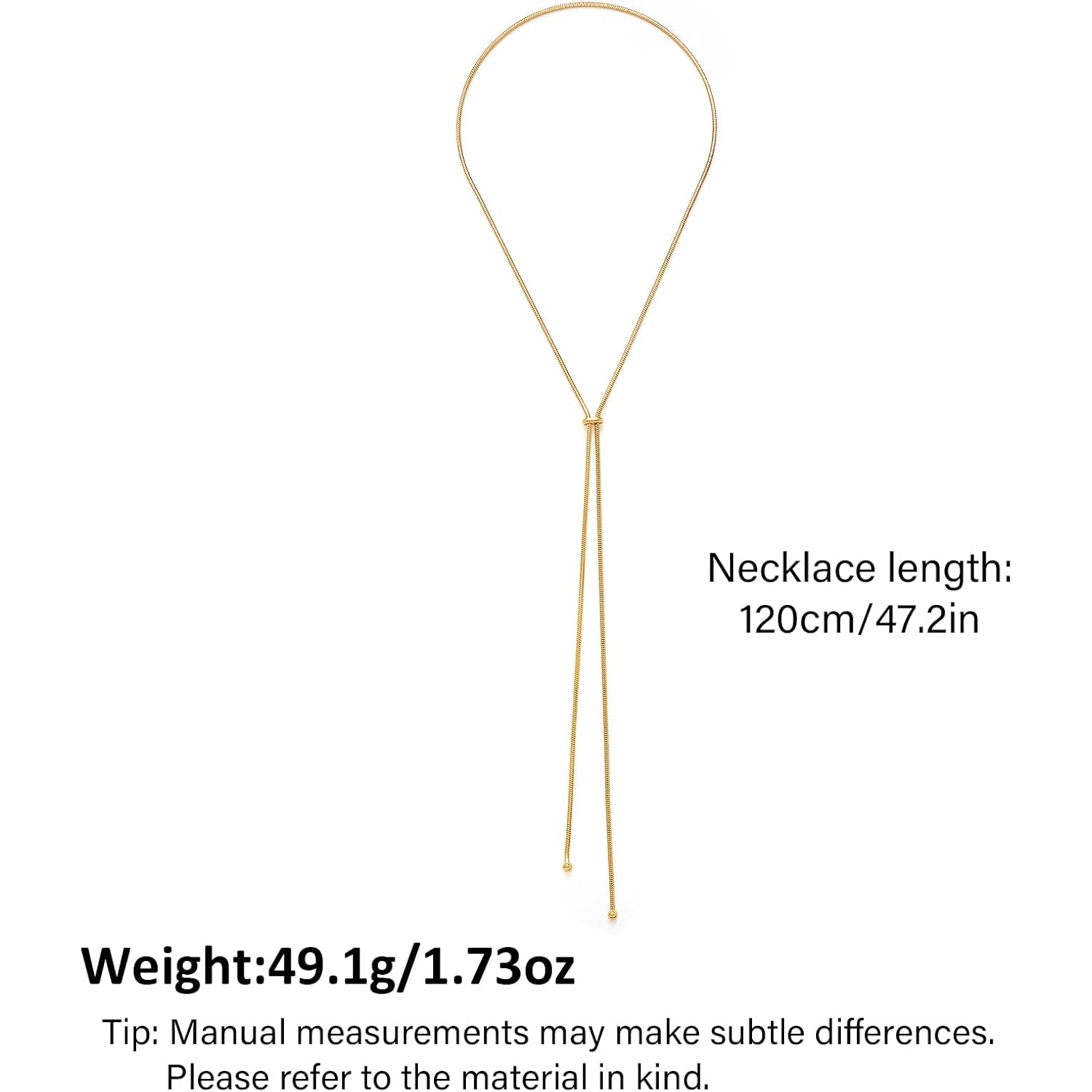 Gold Silver Necklace for Women Y Chain Adjustable Gold Long Necklaces Fashion Dainty Jewelry