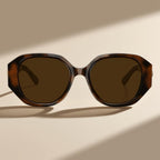 Oversized Polarized Sunglasses for Women Trendy Womens Designer Sunglasses UV Protection Square Frame Sun Glasses A01-light Tortoise / Brown - Gold
