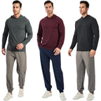 5 Pack Men'S Lightweight Pullover Hooded Tees – Long Sleeve Sweatshirts For Gym, Running, Fishing
