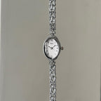 Fashion Vintage Gold Oval Quartz Watches For Women - Alloy Steel Band Slim Bracelet - Roman Numerals Numbers - Dainty Elegant Dress Wristwatch Waterproof