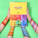 Ucanbe 54 Colors Splashy Candies Eyeshadow Palette, Highly Pigmented Matte Shimmer Soft Creamy Glitter Rainbow Bright Powder Eye Shadow Blendable Waterproof Long Lasting Makeup Pallet…