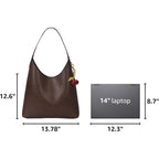 Faux Suede Hobo Bags Vegan Leather Shoulder Bag Tote For Women Medium Slouchy Designer Handbags Purses Fall Fashion