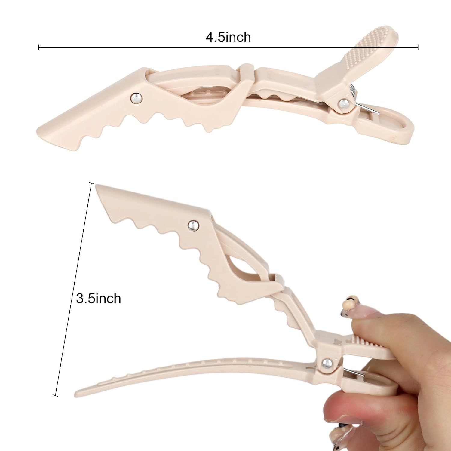 Ondder 24 Pack Alligator Hair Clips For Styling Sectioning Large Salon Pro Hair Clips For Barber Clips For Hair Coloring, Cutting, Sectioning Big Gator Clips Hair Styling Accessories For Women Men