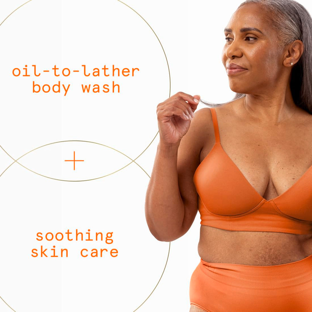 Dove Shower Body Oil Wash For Women, 14.2 Oz | Ultra Moisturizing Oil-To-Lather Body Wash That Helps Soothe Dry, Itchy Skin And Support The Skin Barrier