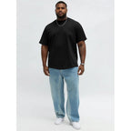 Runcati Mens Big And Tall Shirts Short Sleeve Crew Neck Casual T-Shirt Hipster Hip Hop Longline Tee Shirts