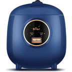 Bear Mini Rice Cooker, 2-Cup Uncooked, Nonstick, Keep Warm, Bpa Free, Blue | Portable 1.2L Nonstick Small Rice Cooker For Travel, Dorm, Single Serve, One-Touch Operation, Removable Pot, Auto Keep Warm