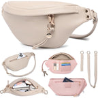 Anti Pickpocket Bag - Ivory Rfid Crossbody Bag For Travel, Adjustable Strap Multiple Compartments Anti Theft Crossbody Bags For Women Travel Size Essentials Crossbody Bags For Women Large Size