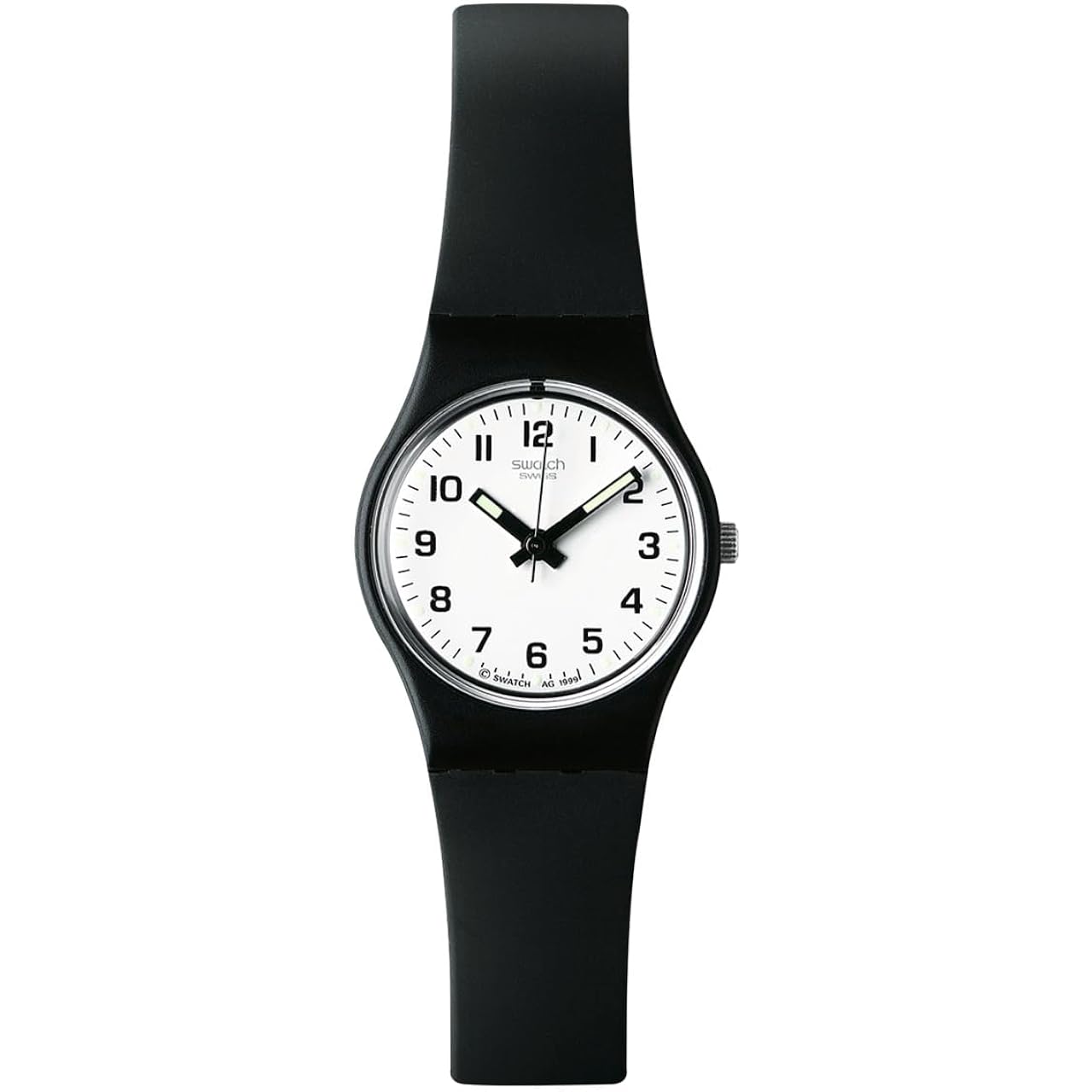 Swatch Lady Women'S Watch Casual Polymer Black Quartz Waterproof Something New
