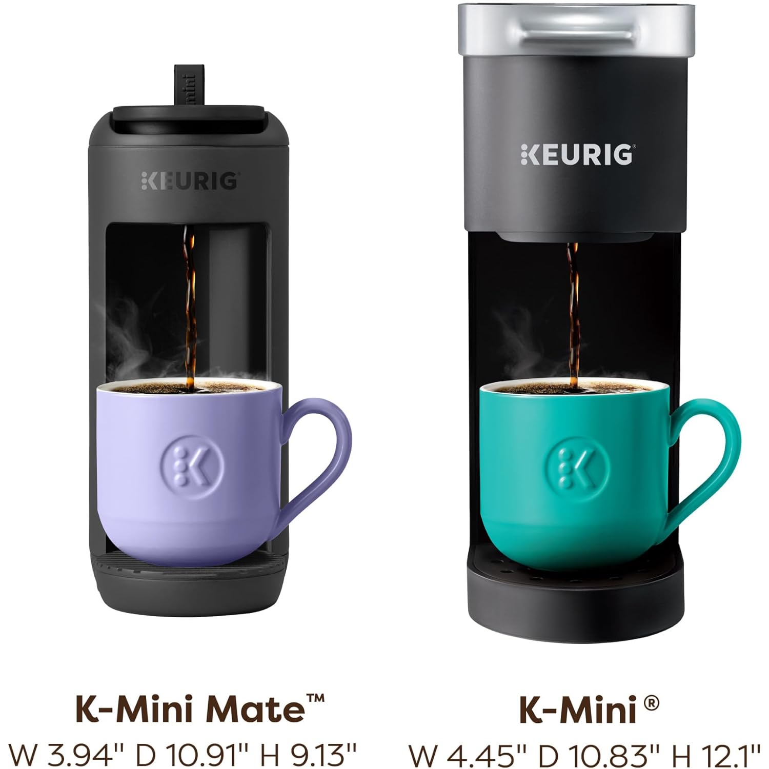 Keurig K-Mini Mate Single Serve K-Cup Pod Coffee Maker, Brews Up to 12 oz Cup, Compact Portable Coffee Machine for Small Spaces, Great for Dorms & Offices, Black