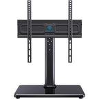 PERLESMITH Universal Swivel TV Stand for 24-60 inch TVs up to 99 lbs, 12 Height Adjustable Table Top TV Stand, TV Base Stand with Tempered Glass Base, Max VESA 400x400mm, PSTVS33