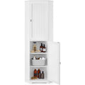 Vasagle Corner Cabinet, Tall Corner Storage Cabinet With 2 Doors And 4 Adjustable Shelves, For Bathroom Kitchen Living Room, Modern Farmhouse Design, White Ubbc541P31