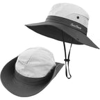 3 Pieces Womens Ponytail Wide Brim Sun Hat Packable Uv Protection Beach Cap For Fishing & Hiking
