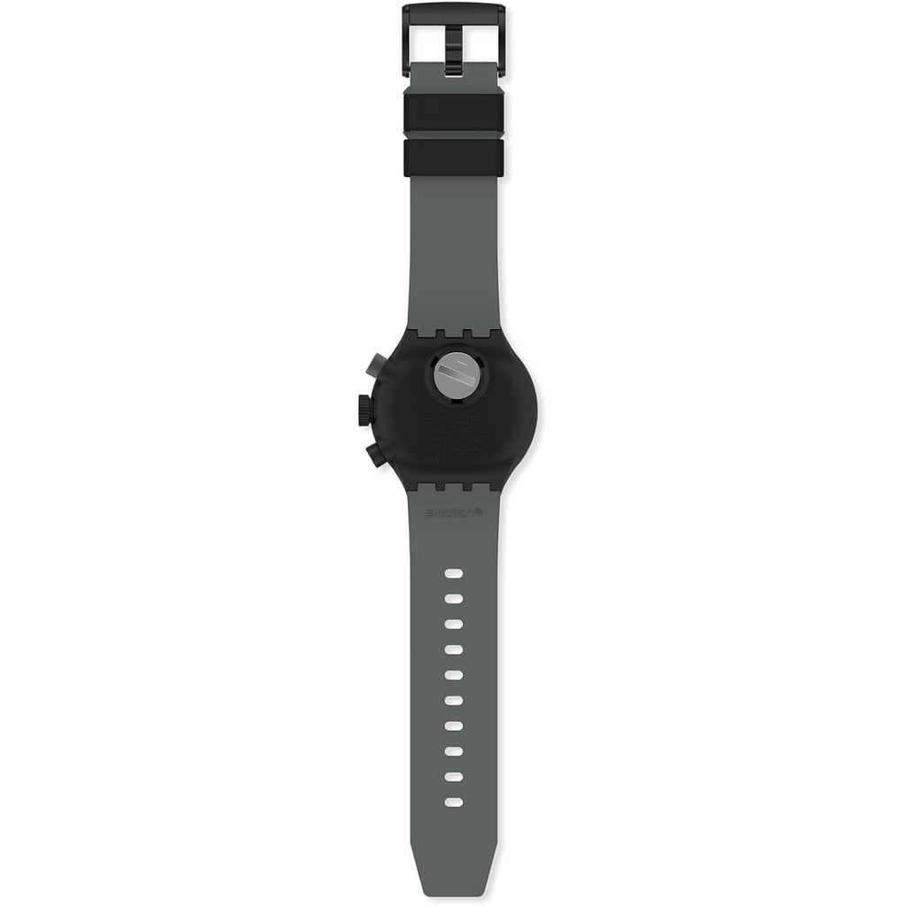 Swatch Big Bold Chrono Unisex Watch Casual Plastic Black Automatic Waterproof Checkpoint Black