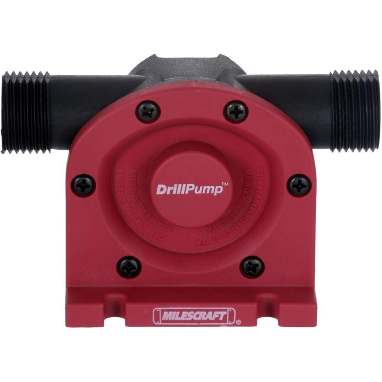 Milescraft 1314 Drill Pump 750 - Self Priming Water Pump Attachment For Drills - Water Transfer Pump - Uses Common Garden Hose - 750 Gallons Per Hour