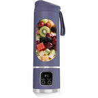 Lilogi Portable Blender, 500Ml Blenders For Smoothies With Led Display | 12-Blade Usb-C Rechargeable Blender, Travel Blender Cup For Any Kitchen, Office, Outdoor, Travel, Gym Or Sports