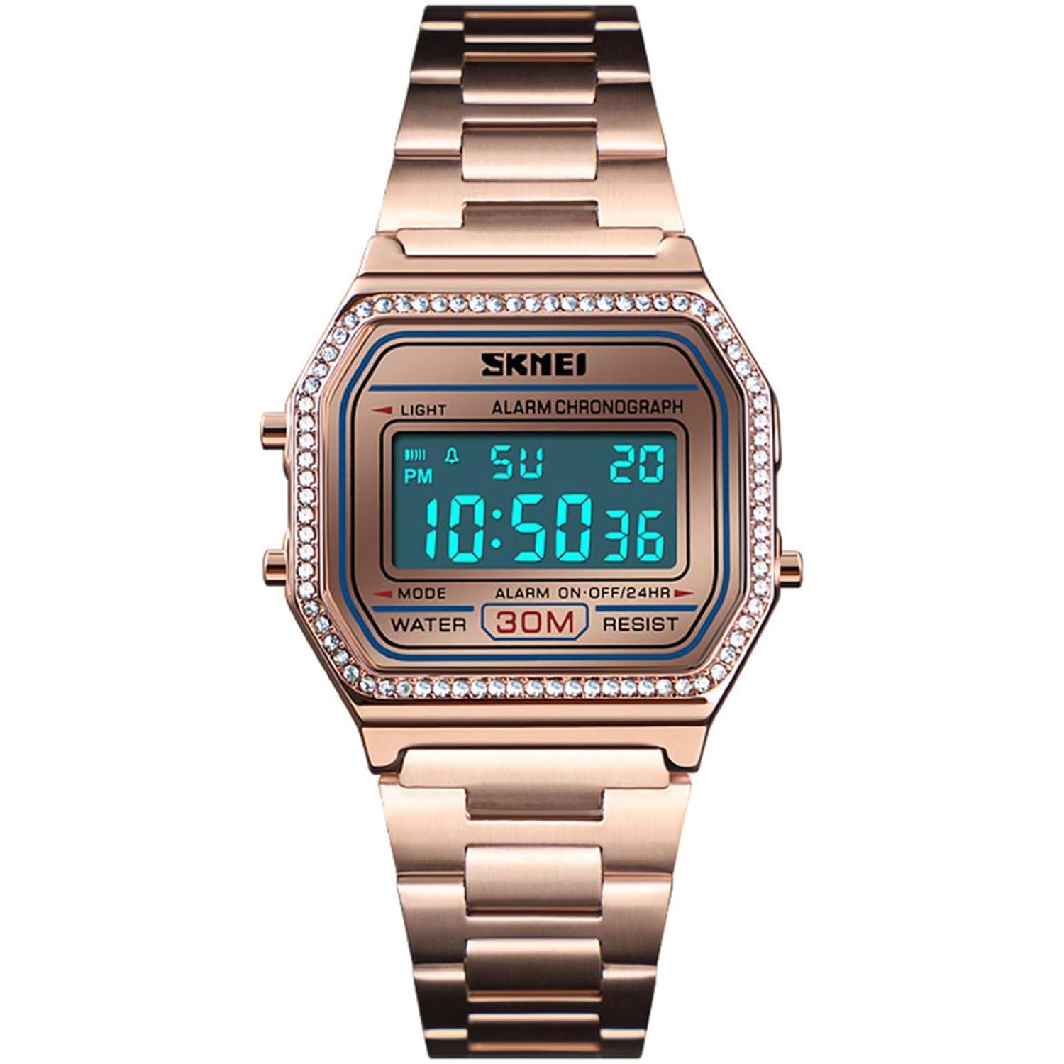MASTOP Luxury Women Watches Full Steel Electronic LED Digital Fashion Ultra Thin Square Ladies Wrist Watches …