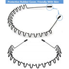 bodbop Metal Hair Band for Men Headband Women Bands Unisex Black Wavy Spring Outdoor Sports Headbands Men's Hoop Clips Accessories Simple Elastic Non Slip Head Headwear