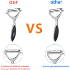 Fuhuy Vegetable, Apple Peelers For Kitchen, Fruit, Carrot, Veggie, Potatoes Peeler, Y-Shaped And I-Shaped Stainless Steel Peelers, With Ergonomic Non-Slip Handle & Sharp Blade, Good Sturdy (2Pcs)