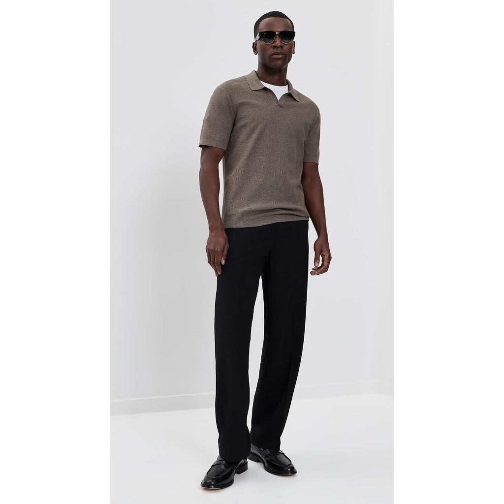 Theory Men'S Brenan Johnny Collar Polo In Fine Bilen