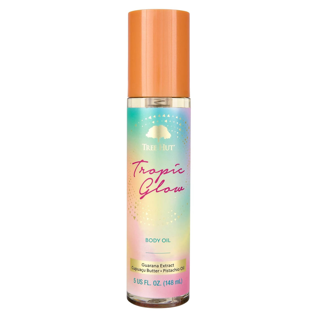 Tree Hut Tropic Glow Body Oil, Hydrating Oil With Cupuacu Butter, Made With Guarana & Pistachio For Glowing Skin, 5 Fl Oz