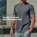 Bylt Mens Drop-Cut Men'S T Shirt, Slim Fit Plain Tshirts For Men, Drop Cut Basic Crewneck Tee, Wrinkle Resistant, Stretch Fit