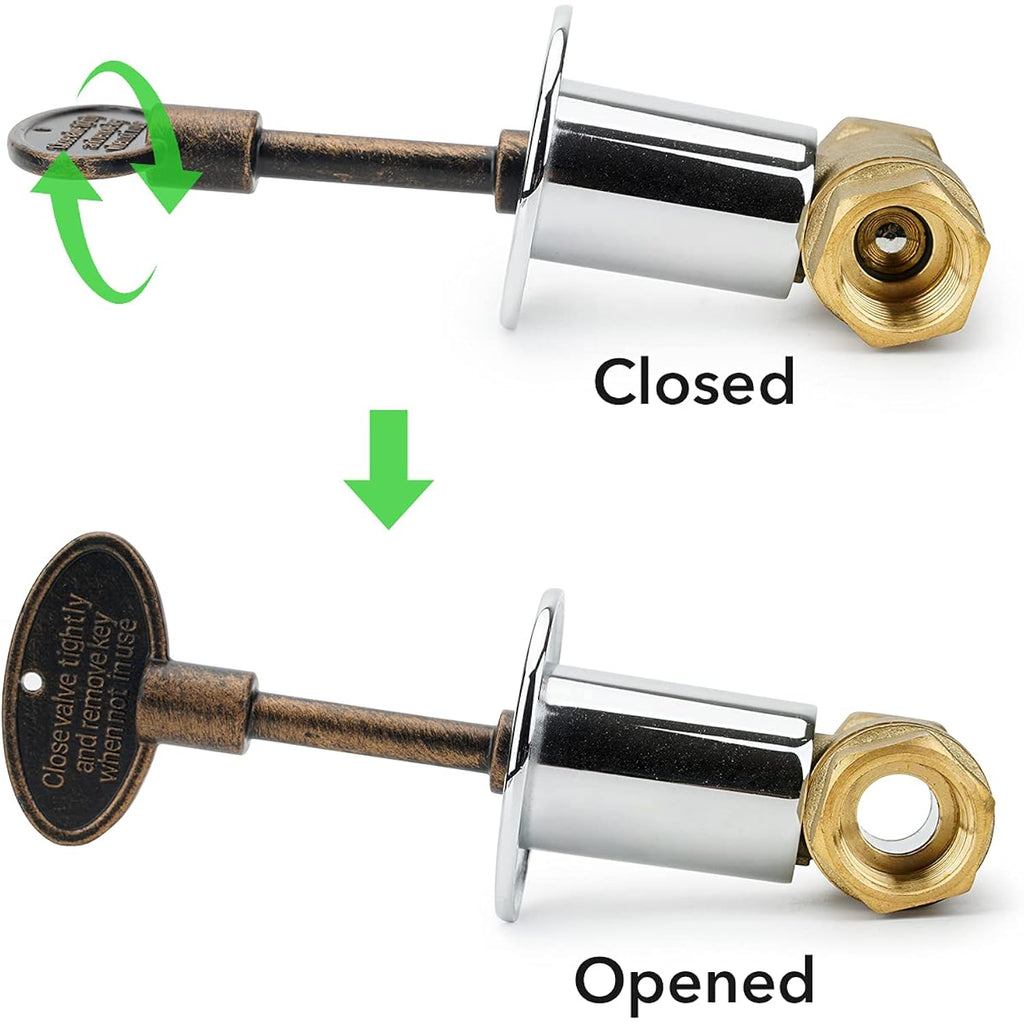 Stanbroil Universal 3-Inch Gas Valve Key Antique Copper | Fits 1/4" And 5/16" Turn Ball Valve For Gas Fire Pits And Fireplaces