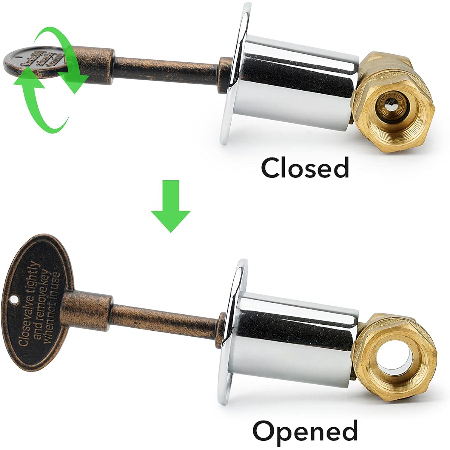 Stanbroil Universal 3-Inch Gas Valve Key Antique Copper | Fits 1/4" And 5/16" Turn Ball Valve For Gas Fire Pits And Fireplaces