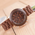 Wholesale 10 Pack Men Women Silicone Band Watch Set Analog Quartz Jelly Colorful Wristwatch