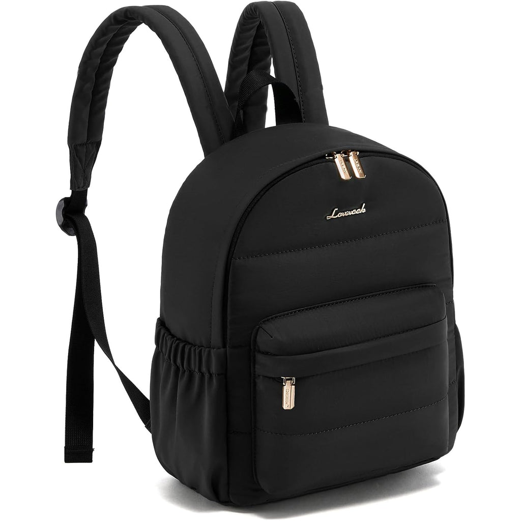 Lovevook Mini Backpack Purse For Women, Small Puffer Lightweight Backpack, Casual Daily Daypack Purse For Women, Back Pack With Anti-Theft Pocket For Travel-Black