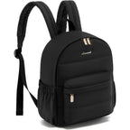 Lovevook Mini Backpack Purse For Women, Small Puffer Lightweight Backpack, Casual Daily Daypack Purse For Women, Back Pack With Anti-Theft Pocket For Travel-Black