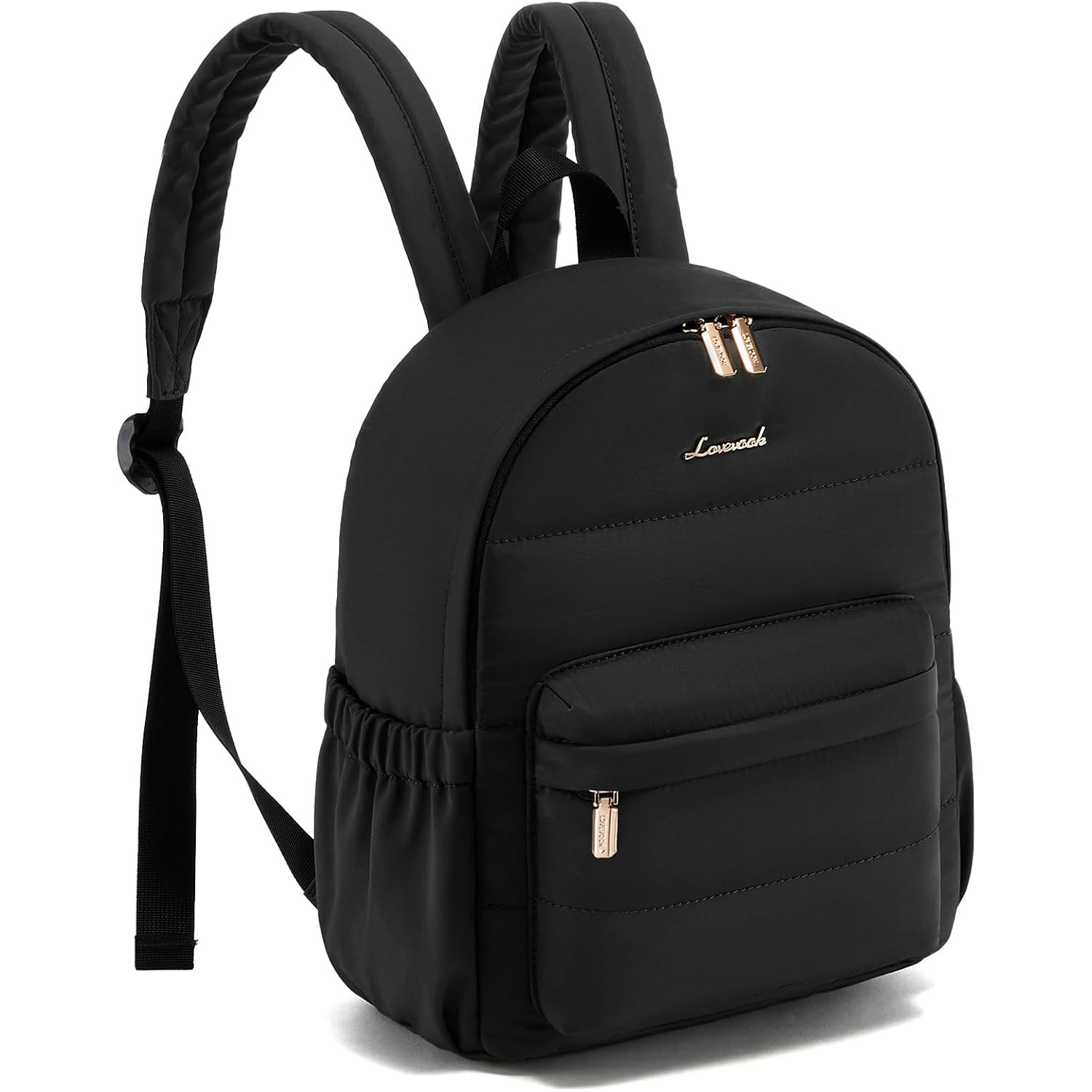 Lovevook Mini Backpack Purse For Women, Small Puffer Lightweight Backpack, Casual Daily Daypack Purse For Women, Back Pack With Anti-Theft Pocket For Travel-Black