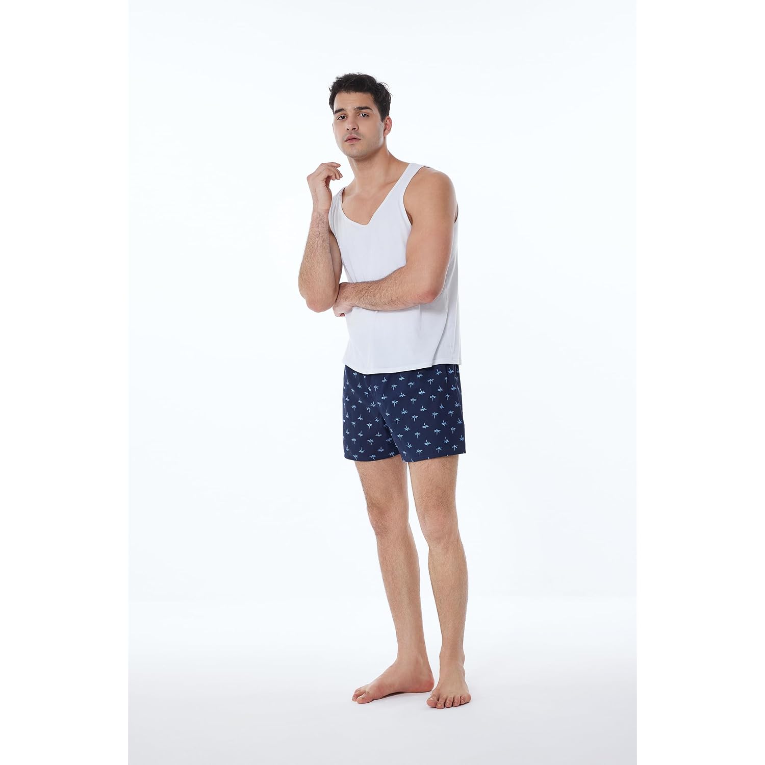 Men'S Boxers Underwear 100% Cotton Printed Woven Boxers For Men Pack Boxer Shorts