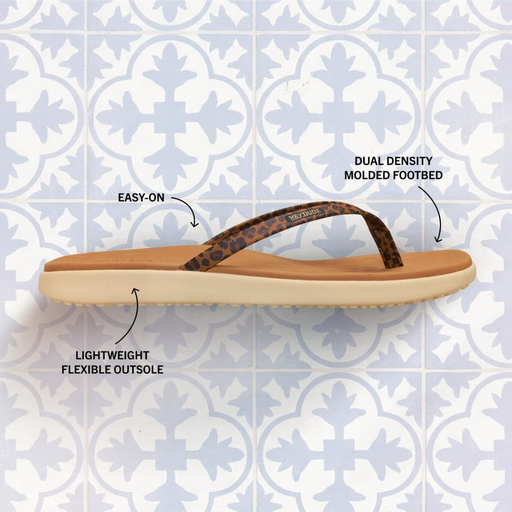 Heydude Womens Maui Breeze Flip Sandal | Lightweight Cushioned Eva Footbed | Easy On Travel Ready Summer Wear