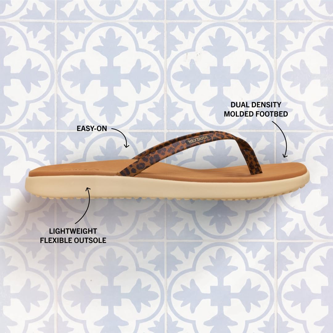 Heydude Womens Maui Breeze Flip Sandal | Lightweight Cushioned Eva Footbed | Easy On Travel Ready Summer Wear
