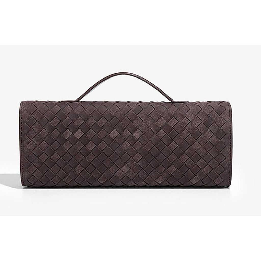 Trendy Woven Evening Clutch Purses Women Underarm Shoulder Handbag Cute Satchels Crossbody Purse Pu Leather Wallet