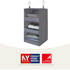 Granny Says 3-Shelf Hanging Closet Organizer And Storage, Collapsible Hanging Closet Shelves, Hanging Organizer For Closet & Rv, Gray, 29 ½" H X 12" W X 12" D, 1-Pack