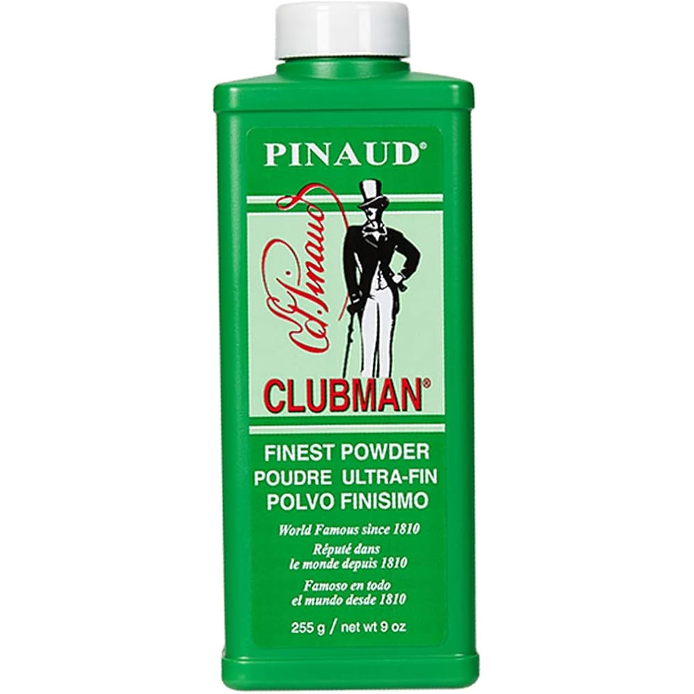 Clubman Pinaud Finest Body Powder – Sweat & Odor Control, Moisture Absorbing Grooming Essential, Cornstarch & Zinc Oxide, 9 oz, 1 Pack