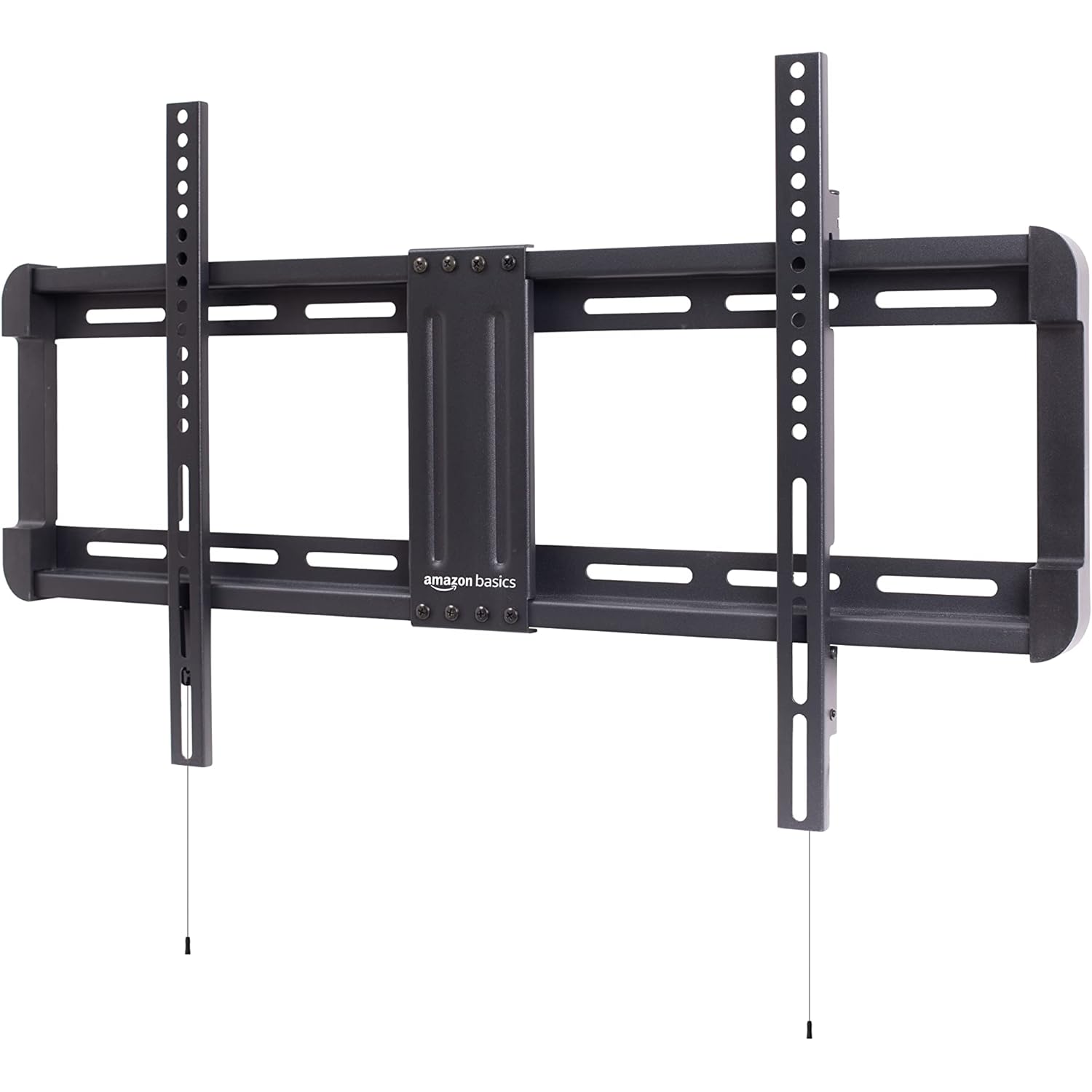 Amazon Basics Low Profile TV Wall Mount with Horizontal Post Installation Leveling for 37 to 86 inch TVs, Wood Studs Compatible, Black