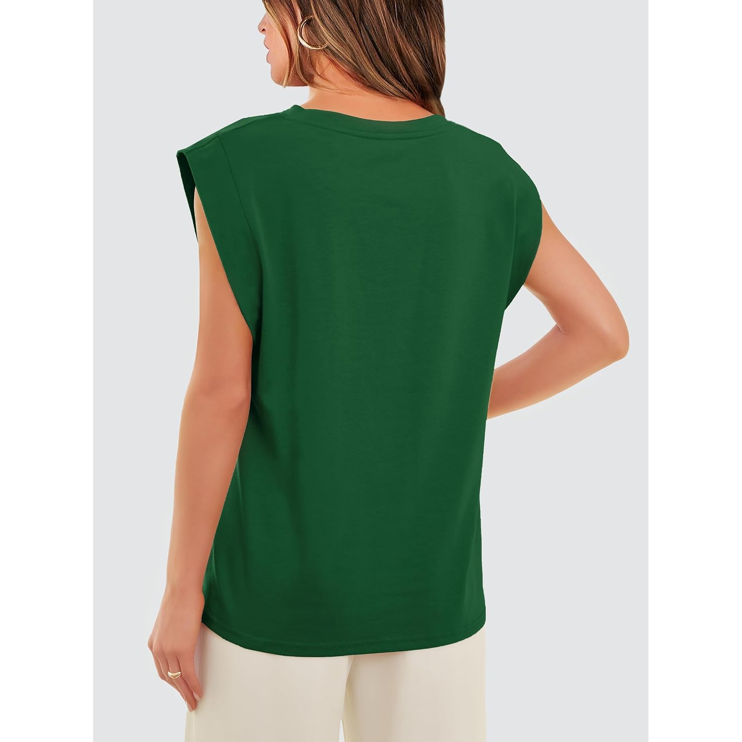 WIHOLL Cap Sleeve Tops for Women Summer Top Basic Tee Shirts Business Casual Tank Loose Fit 2026 Fashion