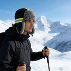 Hi Vis Trapper Hat with Ears Flaps Reflective Strip Trapper Hat Faux Fur Thickened Winter Cold Weather Windproof Skiing Cap