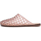 Heva Women'S Jelly Slide Sandals - Clear Mesh Hollow Slip On Closed Toe Slippers - Lightweight Casual No Slip Flat Sandals