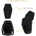Steamedbun Ita Coffin Purse With Insert Gothic Crossbody Bag For Halloween