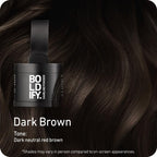 BOLDIFY Hairline Powder - Water-Resistant Root Touch Up Hair Color for Gray Coverage - 24-Hour Stain-Proof, Mess-Free Hair Powder for Thinning Hair - Dark Brown