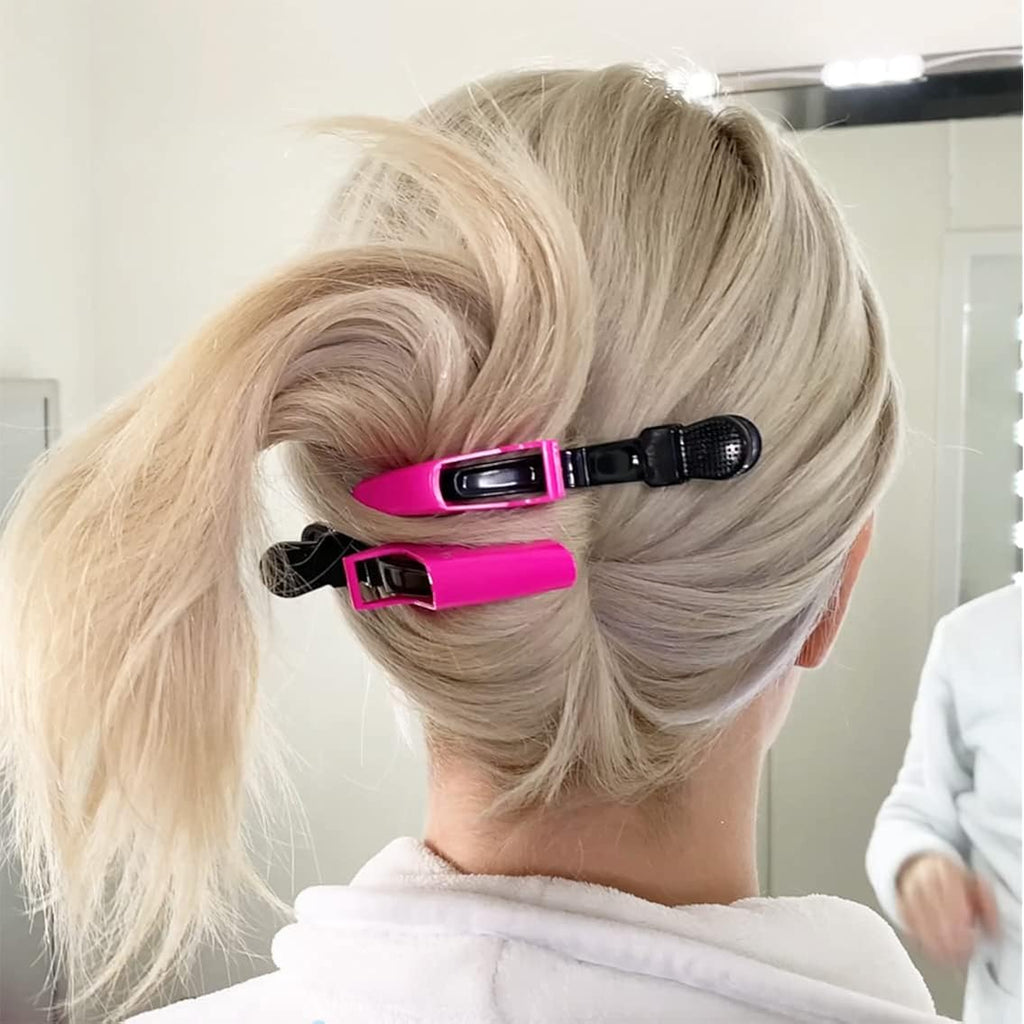 Hh&Ll Hair Clips For Women Wide Teeth & Double-Hinged Design Alligator Styling Sectioning Clips Of Professional Hair Salon Quality - 10 Pack
